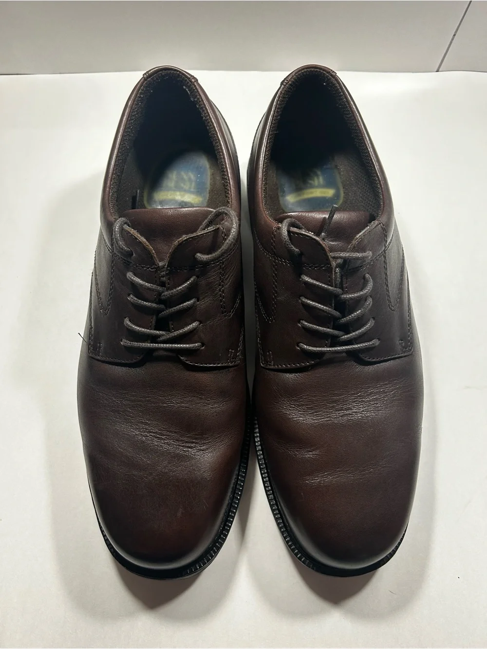 Nunn Bush Dark Brown Leather Derby Lace-Up Shoes